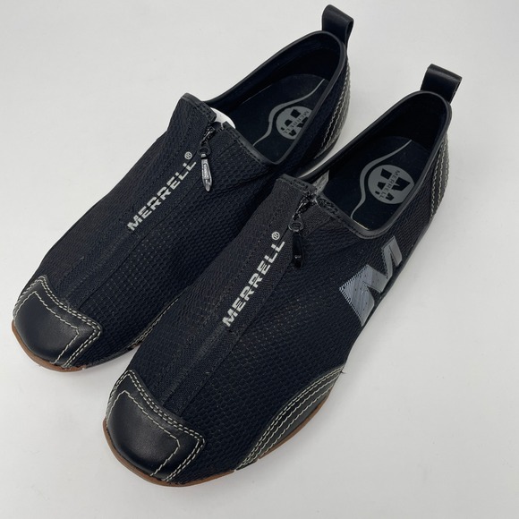 Merrell Barrado Black Mesh Zip Up Slip On Performance Minimalist Shoes J73426 10 - Picture 6 of 9